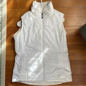 The North Face white reversible vest, size M
